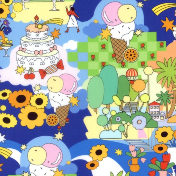 Liberty Art Fabric Super Skinny Scarf Pop Delight Peter Max Style 60s 70s Groovy - Picture 10 of 14